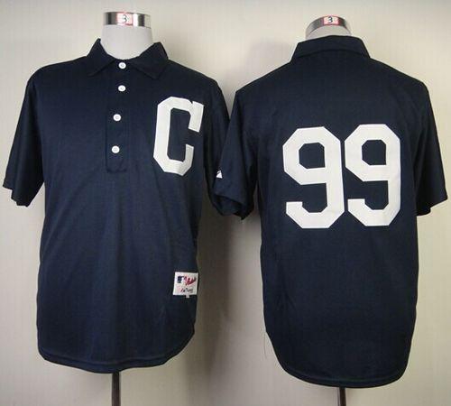 Indians #99 Ricky Vaughn Navy Blue 1902 Turn Back The Clock Stitched MLB Jersey